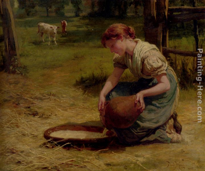 Milk For The Calves painting - Frederick Morgan Milk For The Calves art painting